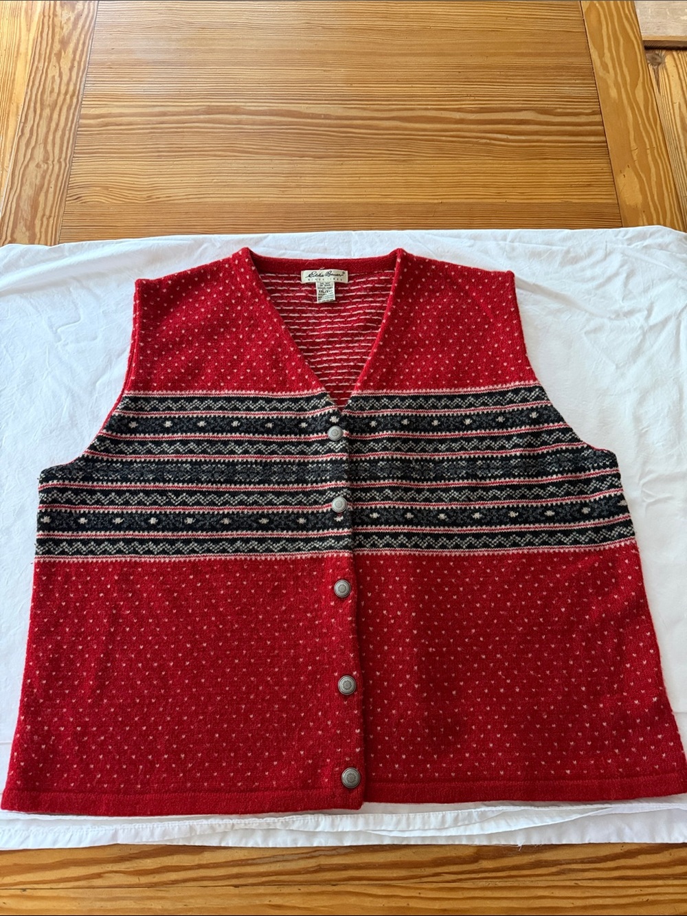 Eddie Bauer Red Nordic Vest